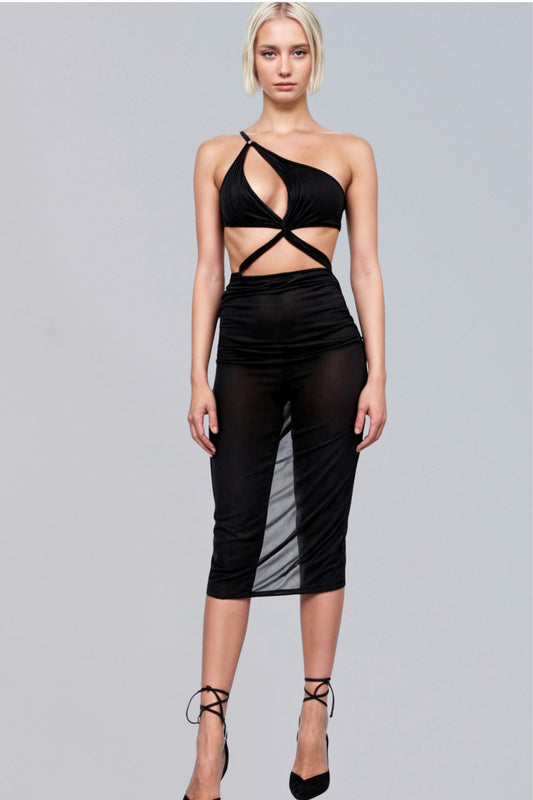 Oblique Noir Dress