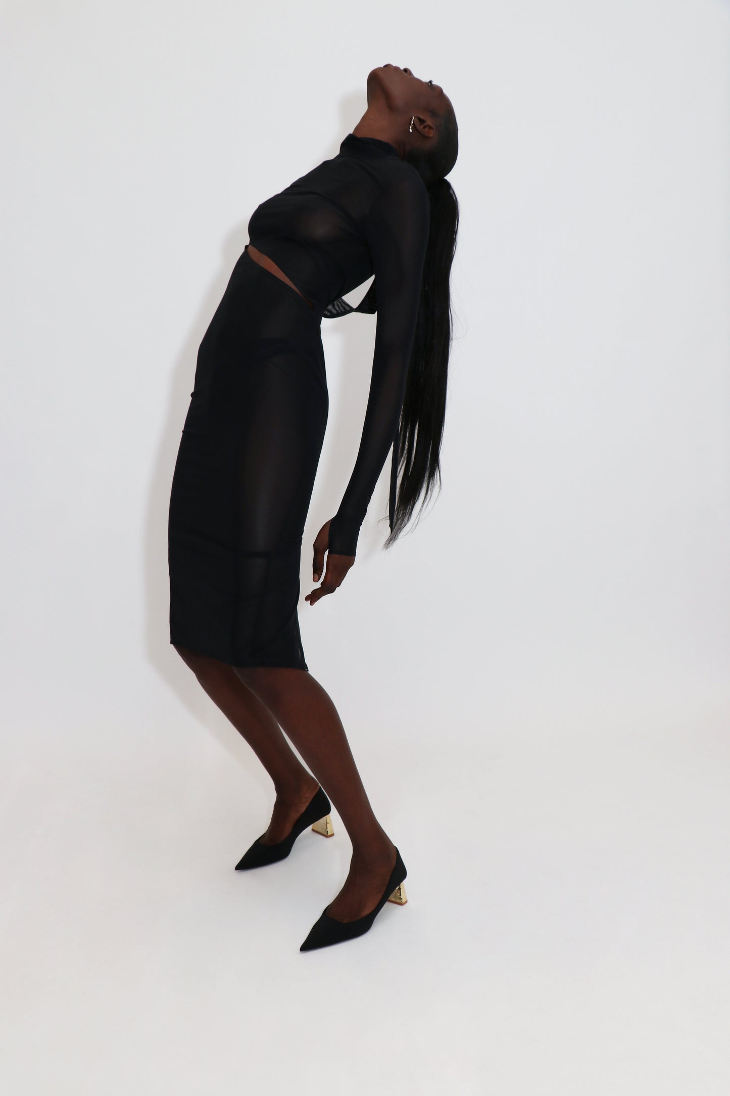 CUTOUT BLACK DRESS