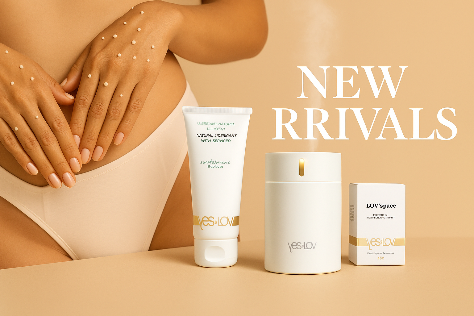 Enhanced New Arrivals banner with shadows, text and vapor effect